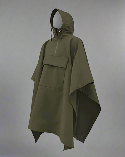 Poncho de Pluie 3L Tout Temps -  accessoire de plein air - Poncho de pluie léger et multifonctionnel pour les aventuriers