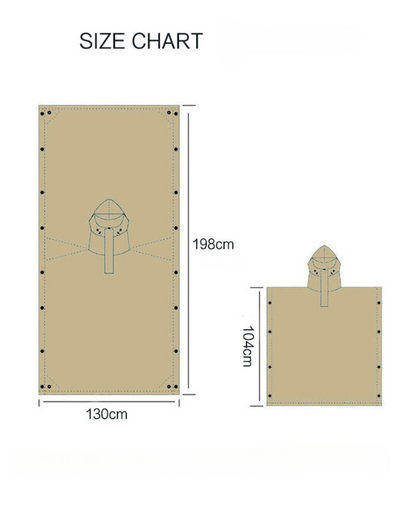 Poncho de Pluie Extérieur Toutes Saisons -  polyester - Poncho de pluie techwear polyvalent pour toutes saisons