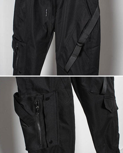 Pantalons cargo slim noirs élégants