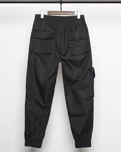 Pantalons cargo slim noirs élégants