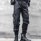 Pantalons cargo slim noirs élégants