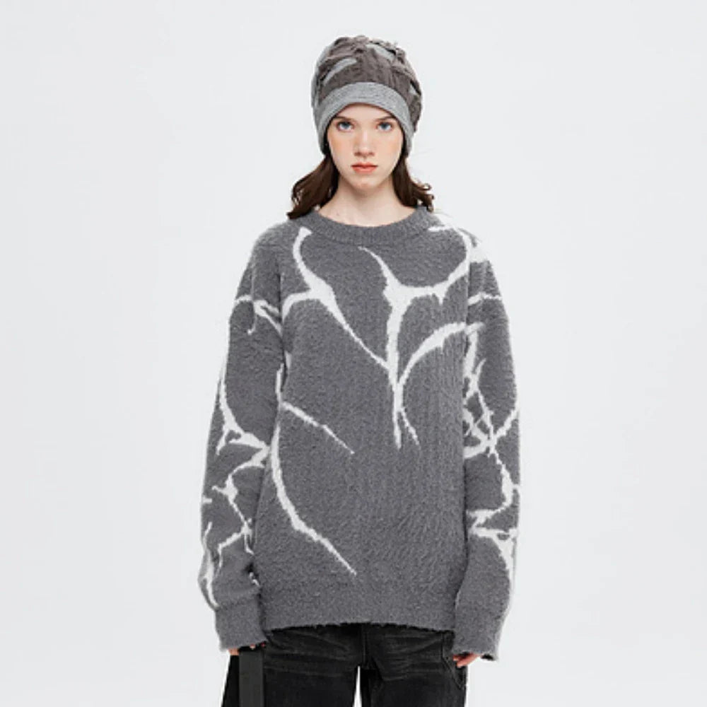 Pull Éclair -  design affirmé - Pull Éclair Confortable et Stylé pour Toutes Occasions