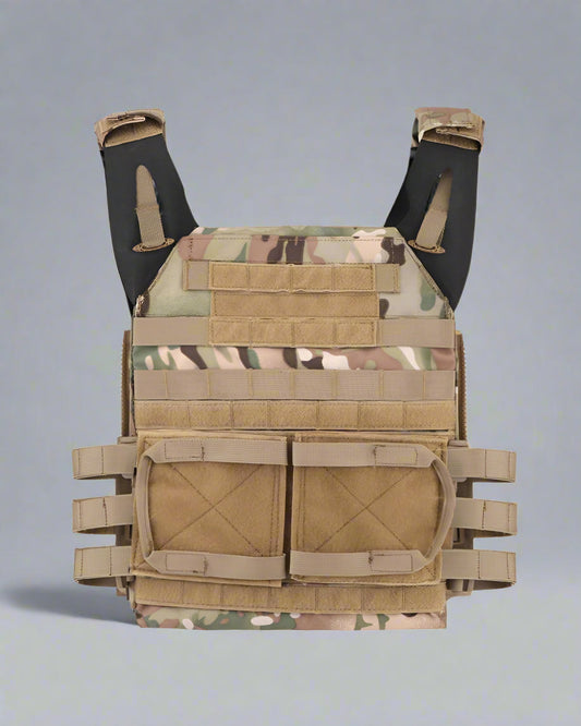 Équipement Tactique Camouflage Covert - gilet tactique - Gilet de Sécurité Léger Camouflage pour Extérieur