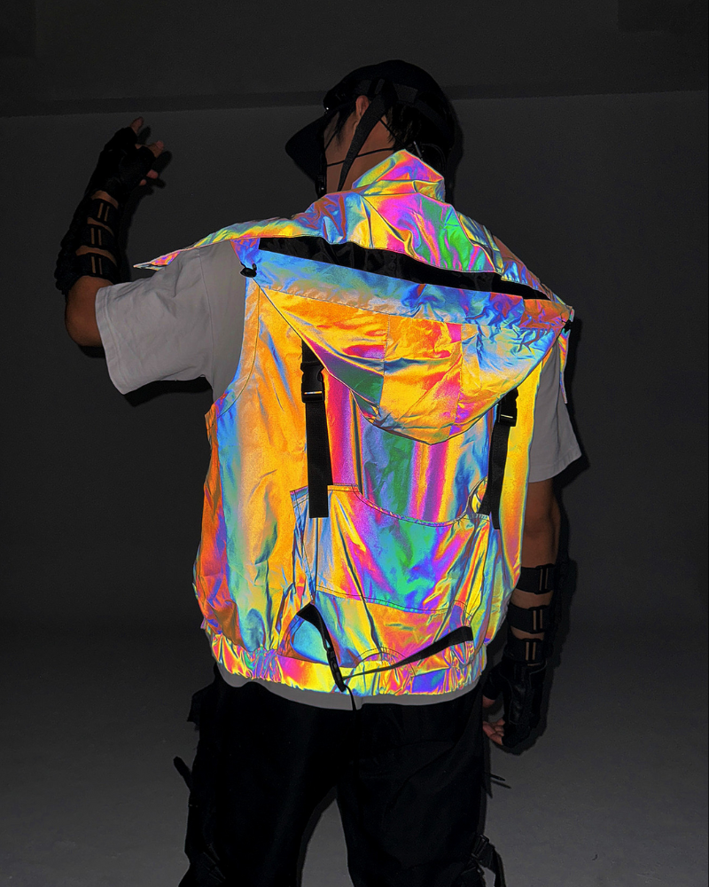 Équipement Tactique Réfléchissant Accrocheur -  gilet pour fêtes - Gilet Tactique Réfléchissant pour Événements Urbains