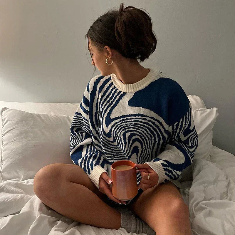 Rayures Tricotées - rayures - Rayures Tricotées Y2K pour un Style Audacieux