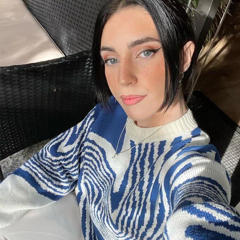 Rayures Tricotées -  streetwear - Rayures Tricotées Y2K pour un Style Audacieux