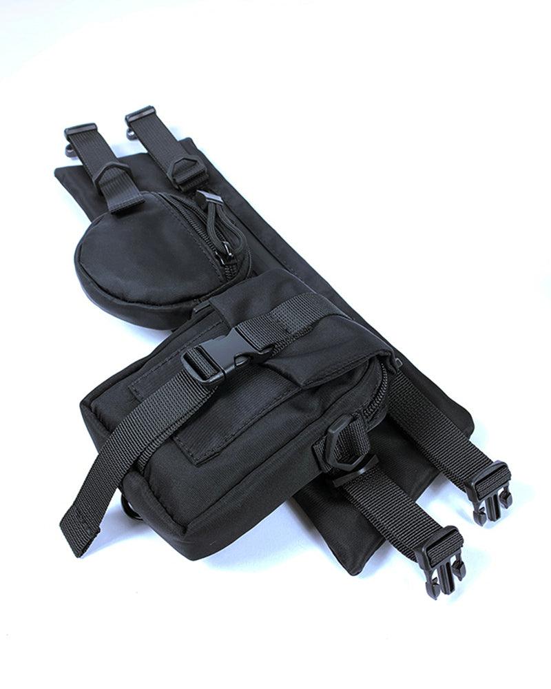 Sac à bandoulière noir chic -  accessoire chic - Sac à bandoulière noir chic pour le techwear