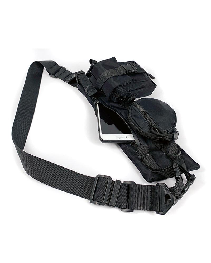Sac à bandoulière noir chic -  sac gothique - Sac à bandoulière noir chic pour le techwear