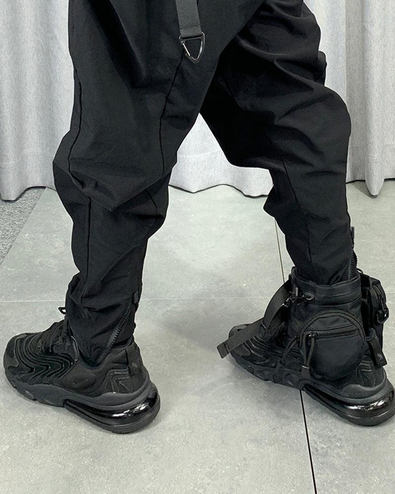 Sac à bandoulière noir chic -  sac noir - Sac à bandoulière noir chic pour le techwear