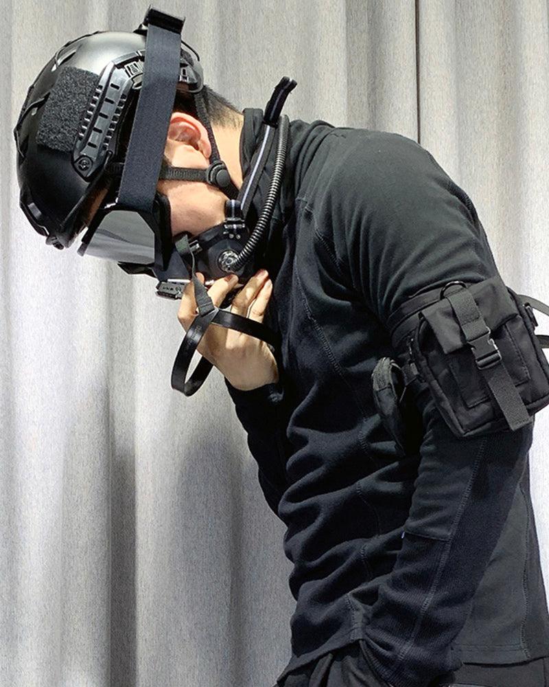 Sac à bandoulière noir chic -  sac noir - Sac à bandoulière noir chic pour le techwear