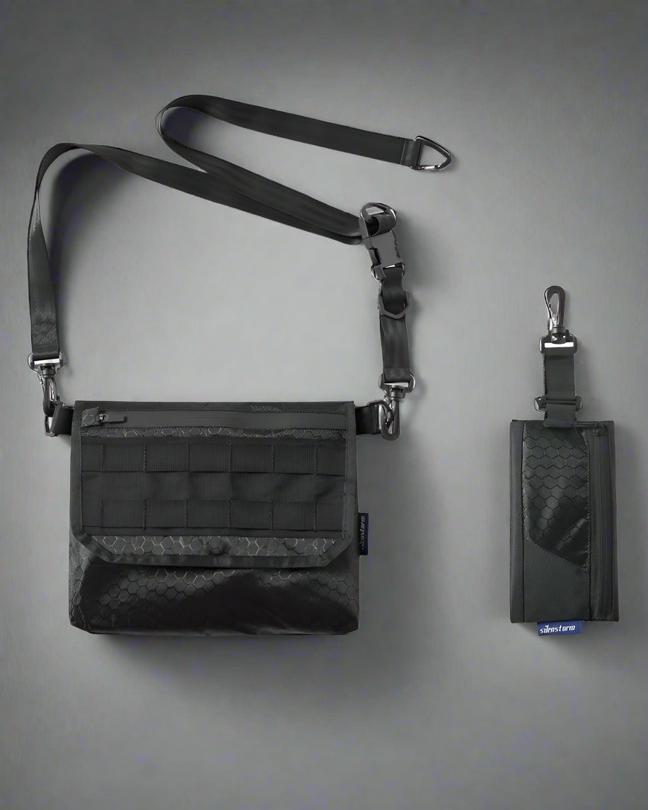 Sac à bandoulière noir chic - sac pratique - Sac à bandoulière noir chic avec ajustement parfait