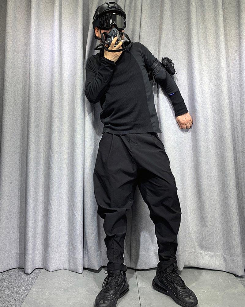 Sac à bandoulière noir chic -  sac streetwear - Sac à bandoulière noir chic pour le techwear