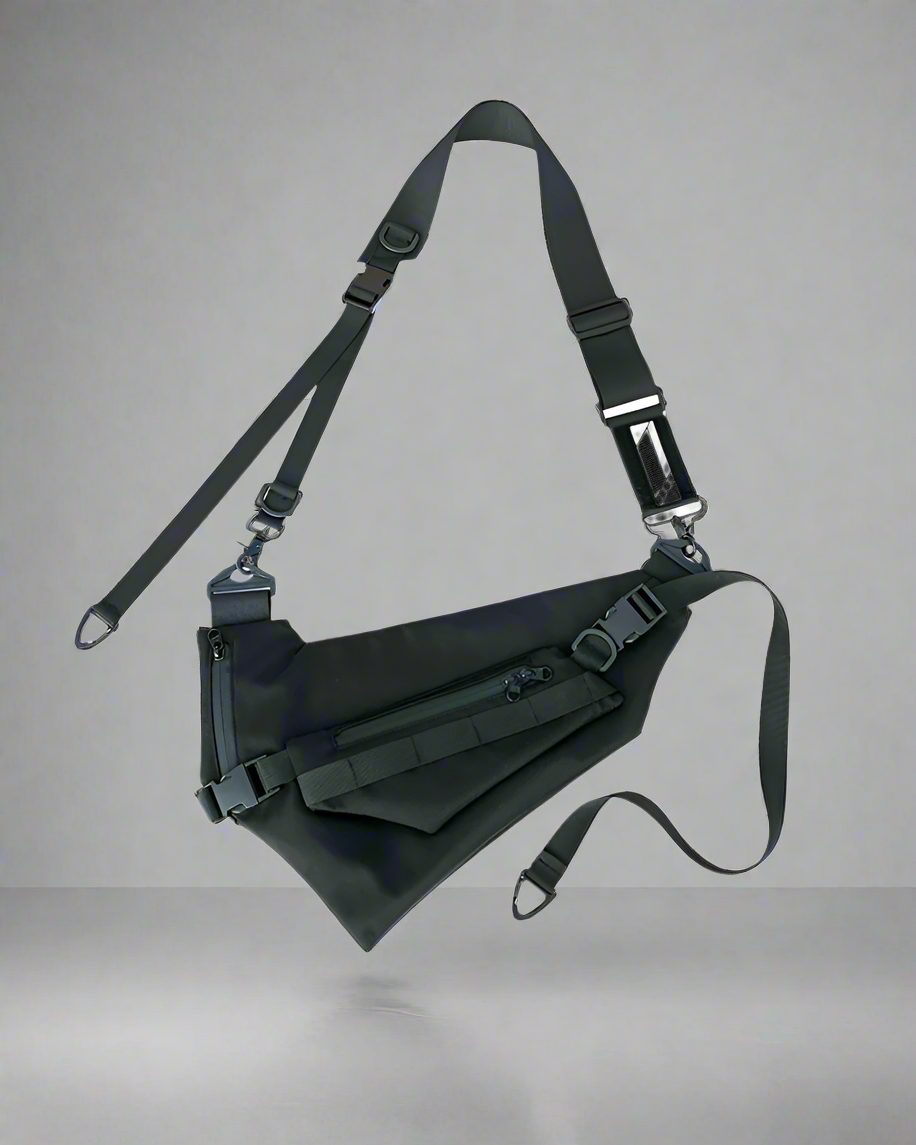 Sac à bandoulière noir multi-usages - sac bandoulière - Sac à bandoulière noir polyvalent pour toutes vos activités