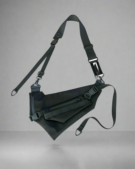 Sac à bandoulière noir multi-usages - sac bandoulière - Sac à bandoulière noir polyvalent pour toutes vos activités