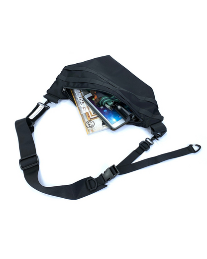 Sac à bandoulière noir multi-usages - sac de poitrine - Sac à bandoulière noir polyvalent pour toutes vos activités