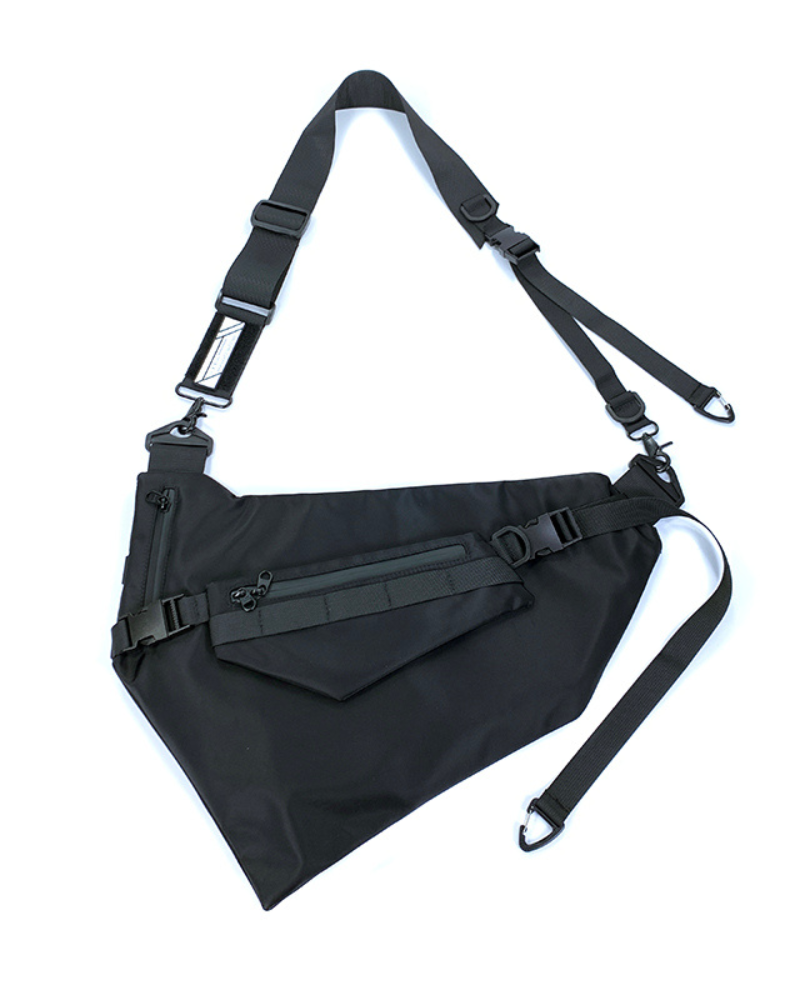 Sac à bandoulière noir multi-usages -  sac moto - Sac à bandoulière noir polyvalent pour toutes vos activités