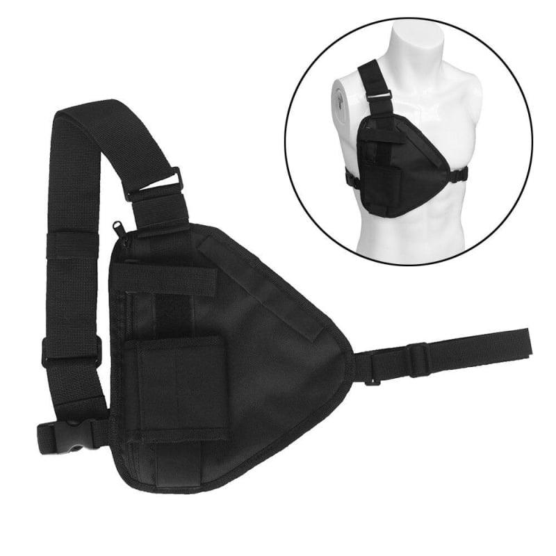 Sac à bandoulière prêt pour l'exploration -  sac polyester - Sac à bandoulière noir avec sangle réglable pour l'exploration