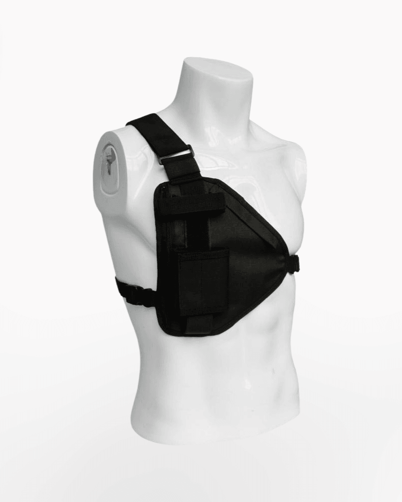 Sac à bandoulière prêt pour l'exploration - sac techwear - Sac à bandoulière noir avec sangle réglable pour l'exploration