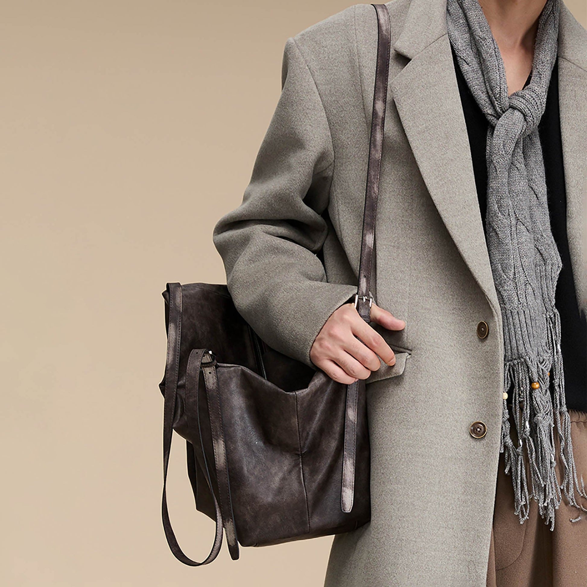 Sac à bandoulière stylé à double sangle - sac à bandoulière rectangulaire - Sac à bandoulière élégant avec doubles sangles