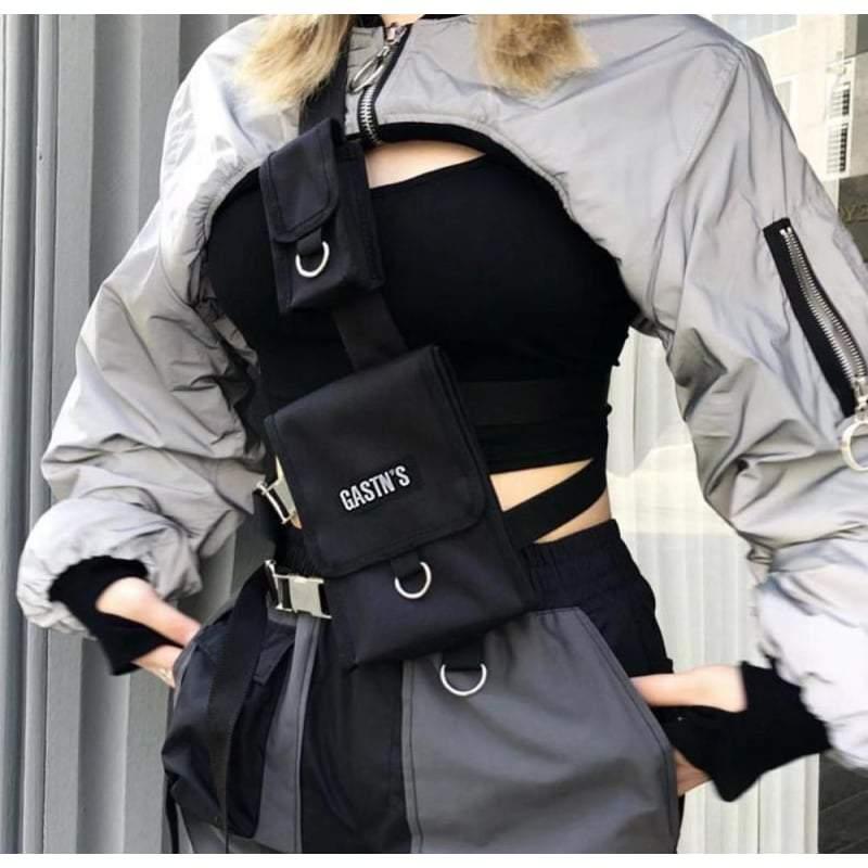 Sac à bandoulière urbain polyvalent -  noir - Sac à bandoulière urbain noir avec sangle réglable