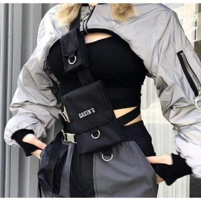 Sac à bandoulière urbain polyvalent -  noir - Sac à bandoulière urbain noir avec sangle réglable