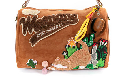 Sac de Plage Inspiré de Galerie -  accessoire de mode - Sac de Plage Élégant avec Broderie Désert