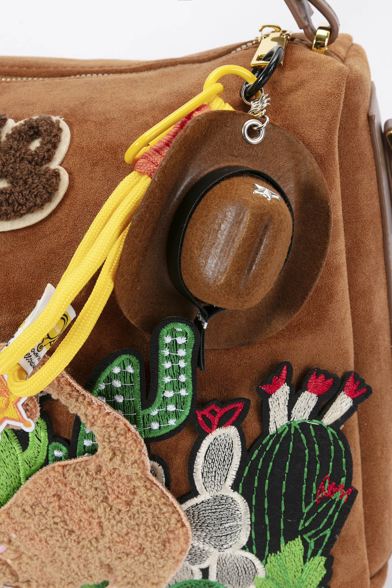 Sac de Plage Inspiré de Galerie -  sac avec accents décoratifs - Sac de Plage Élégant avec Broderie Désert