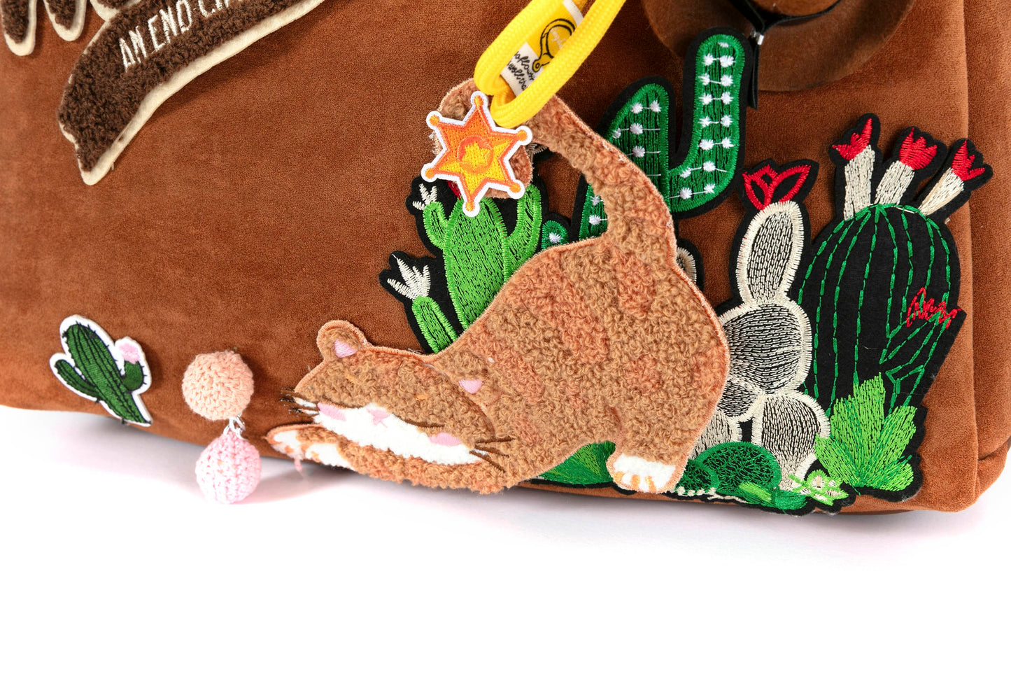 Sac de Plage Inspiré de Galerie -  sac brodé - Sac de Plage Élégant avec Broderie Désert