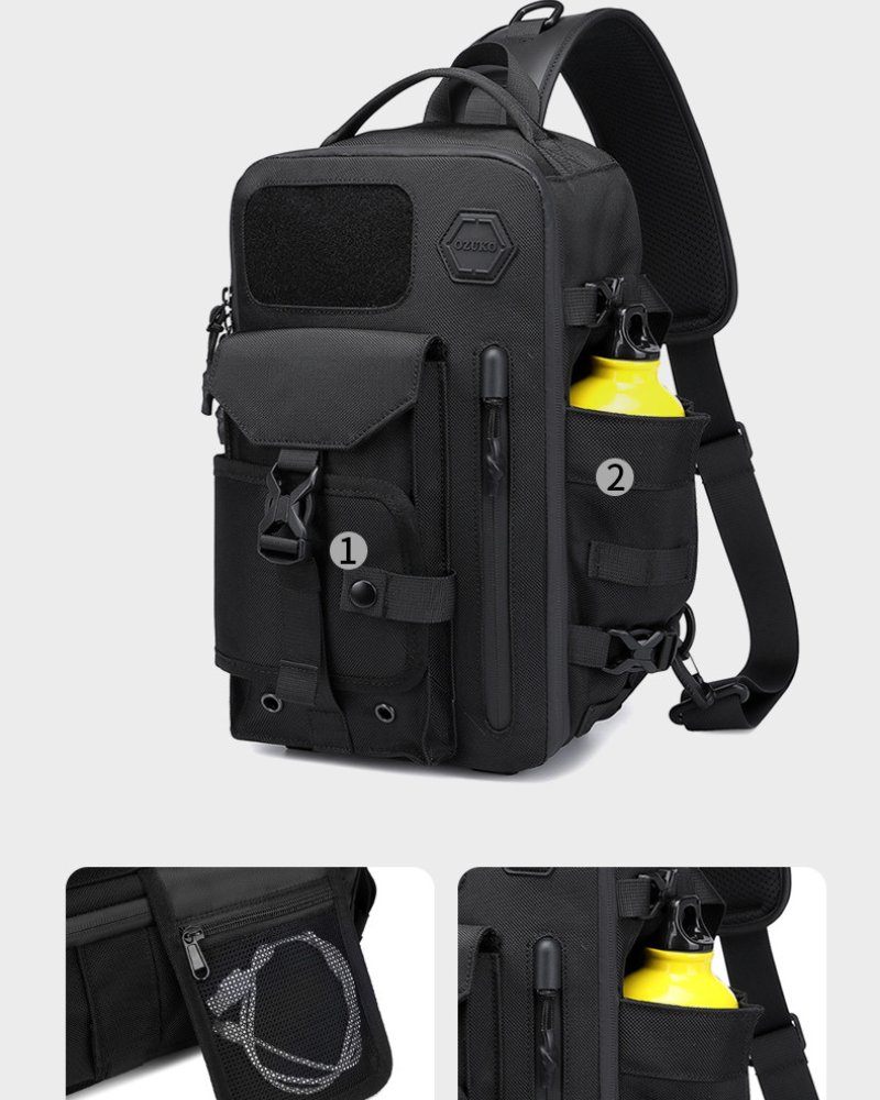 Sac de poitrine aventure tout temps -  sac techwear - Sac de poitrine imperméable pour toutes vos aventures
