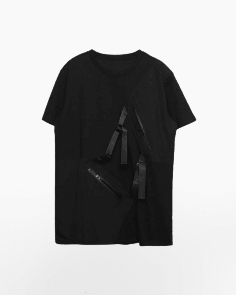 Sac de poitrine noir chic -  sac poitrine - Sac de poitrine noir chic pour un look techwear élégant