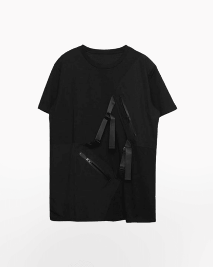 Sac de poitrine noir chic -  sac poitrine - Sac de poitrine noir chic pour un look techwear élégant