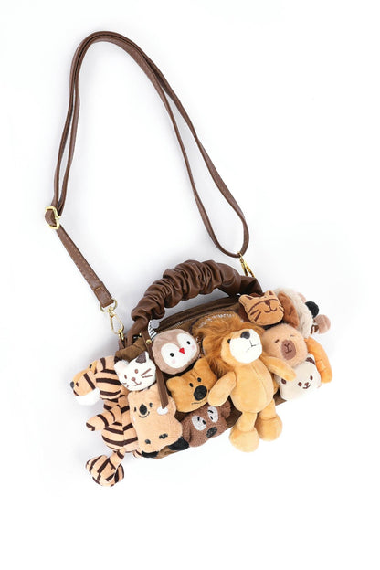 Sac de transport pour animaux en peluche charmant -  accessoires animaux