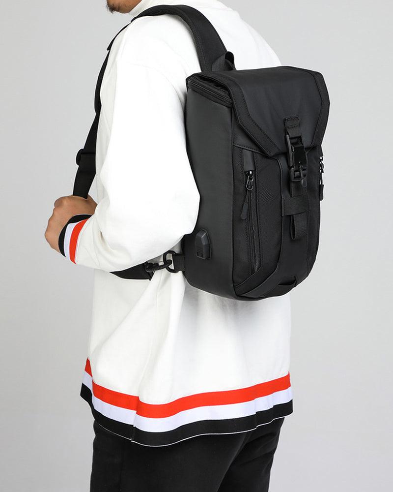 Sac à dos en bandoulière toutes saisons -  sac à dos avec poches - Sac à dos en bandoulière imperméable pour tous les jours