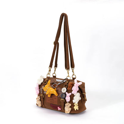 Sac à Dos Éléphant Charmant -  accessoire de mode - Sac à Dos Éléphant avec Détails en Peluche