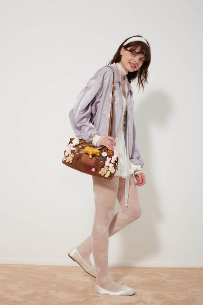 Sac à Dos Éléphant Charmant -  accessoire de mode - Sac à Dos Éléphant avec Détails en Peluche