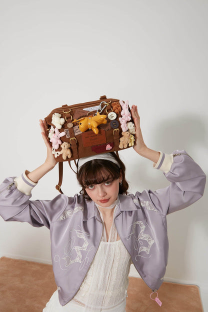 Sac à Dos Éléphant Charmant - sac à dos - Sac à Dos Éléphant avec Détails en Peluche