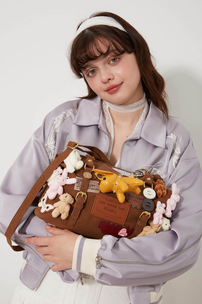 Sac à Dos Éléphant Charmant -  style - Sac à Dos Éléphant avec Détails en Peluche