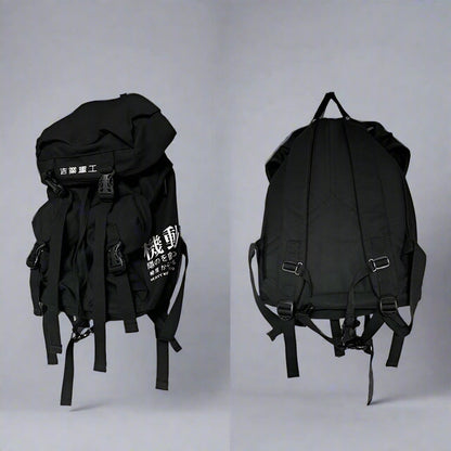 Sac à dos urbain chic -  sac à dos noir et blanc - Sac à dos urbain chic en techwear pour tous les styles