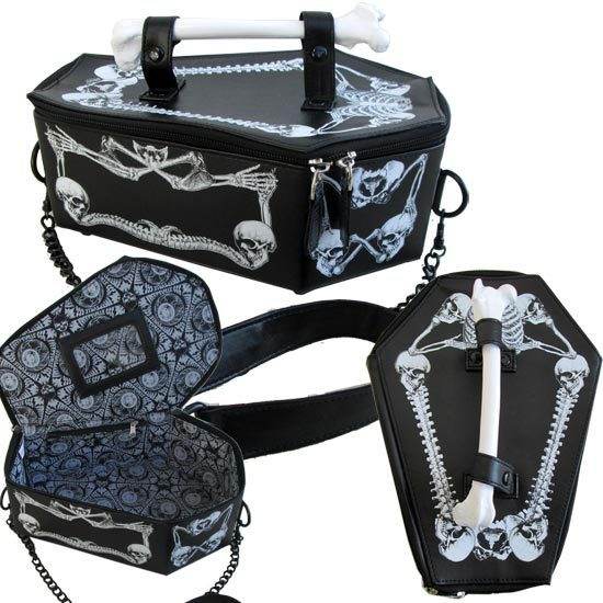 Sac en forme de cercueil gothique -  accessoires gothiques - Sac gothique en forme de cercueil pour un style audacieux