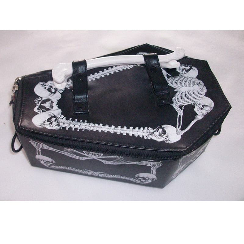 Sac en forme de cercueil gothique -  mode y2k - Sac gothique en forme de cercueil pour un style audacieux