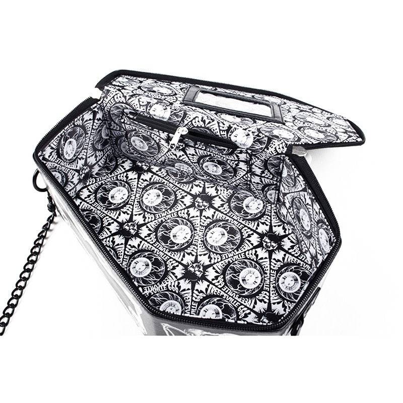 Sac en forme de cercueil gothique -  sac cercueil - Sac gothique en forme de cercueil pour un style audacieux