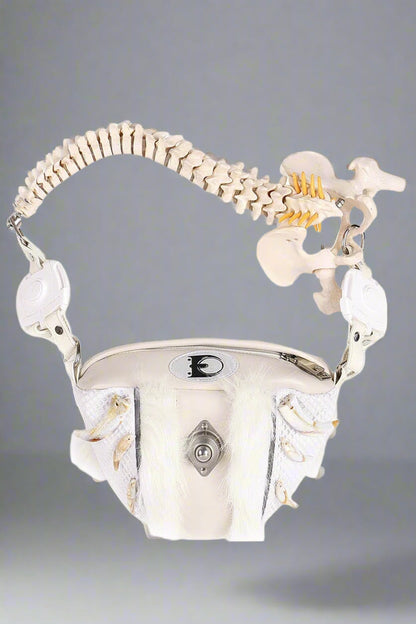 Sac en fourrure inspiré des squelettes - sac fourrure - Sac à main en fausse fourrure inspiré des squelettes