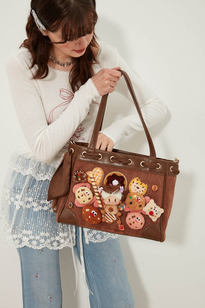 Sac en Peluche Adorable -  sac à thème dessert - Sac en Peluche Adorable au Design Gourmand et Pratique