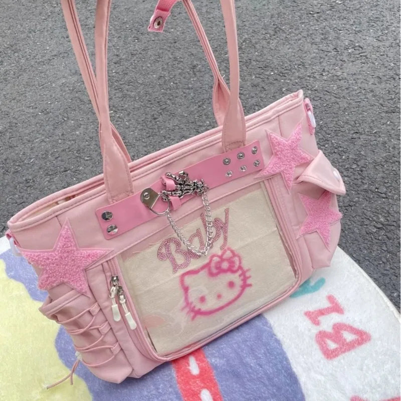 Sac fourre-tout Hello Kitty - sac hello kitty - Sac fourre-tout Hello Kitty tendance et pratique