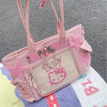Sac fourre-tout Hello Kitty - sac hello kitty - Sac fourre-tout Hello Kitty tendance et pratique