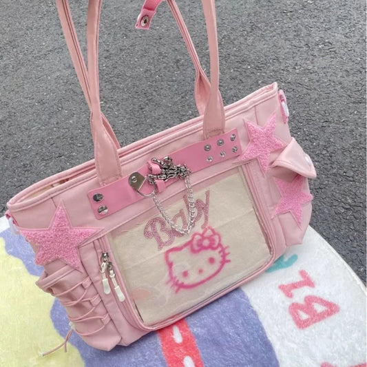 Sac fourre-tout Hello Kitty - sac hello kitty - Sac fourre-tout Hello Kitty tendance et pratique