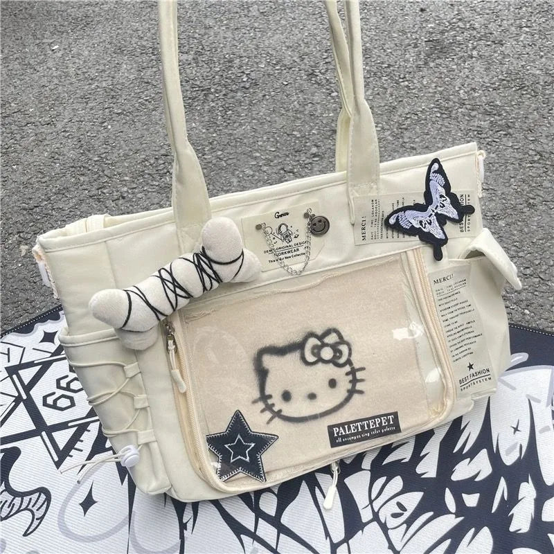 Sac fourre-tout Hello Kitty - sac mode nostalgique - Sac fourre-tout Hello Kitty tendance et pratique