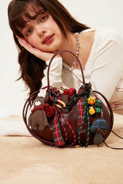 Sac Froncé Cerise Délice - sac froncé - Sac Froncé Cerise Délice pour un style moderne et chic