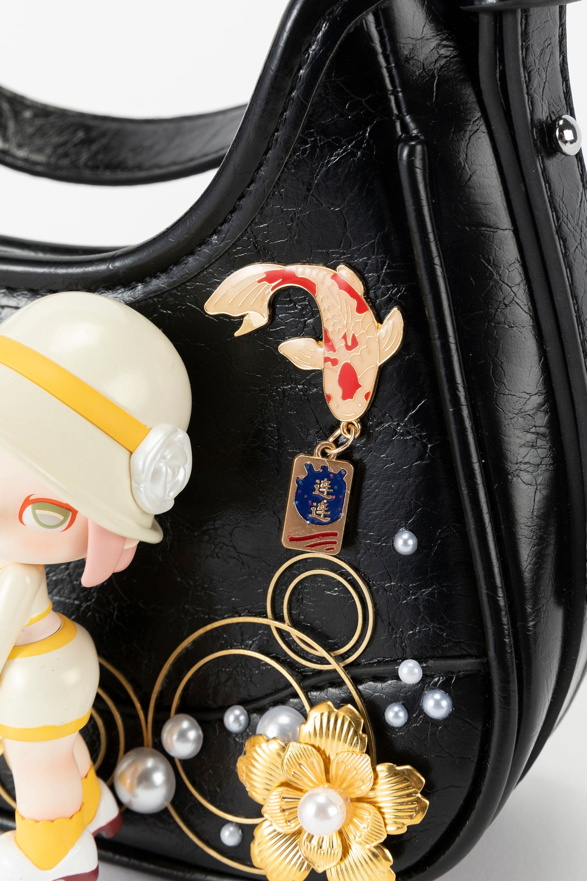 Sac Hobo Koi et Poupée Fantaisiste -  cuir synthétique - Sac Hobo Koi avec Poupée Fantaisiste