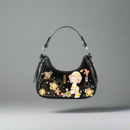 Sac Hobo Koi et Poupée Fantaisiste - sac décoratif - Sac Hobo Koi avec Poupée Fantaisiste